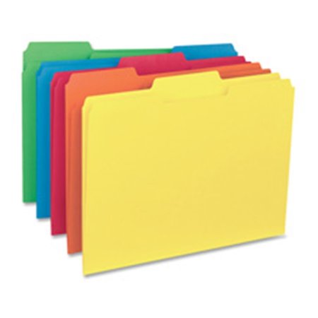 BUSINESS SOURCE File Folder- Interior- Ltr- .33 in. Cut- 100-BX- Yellow BSN43559